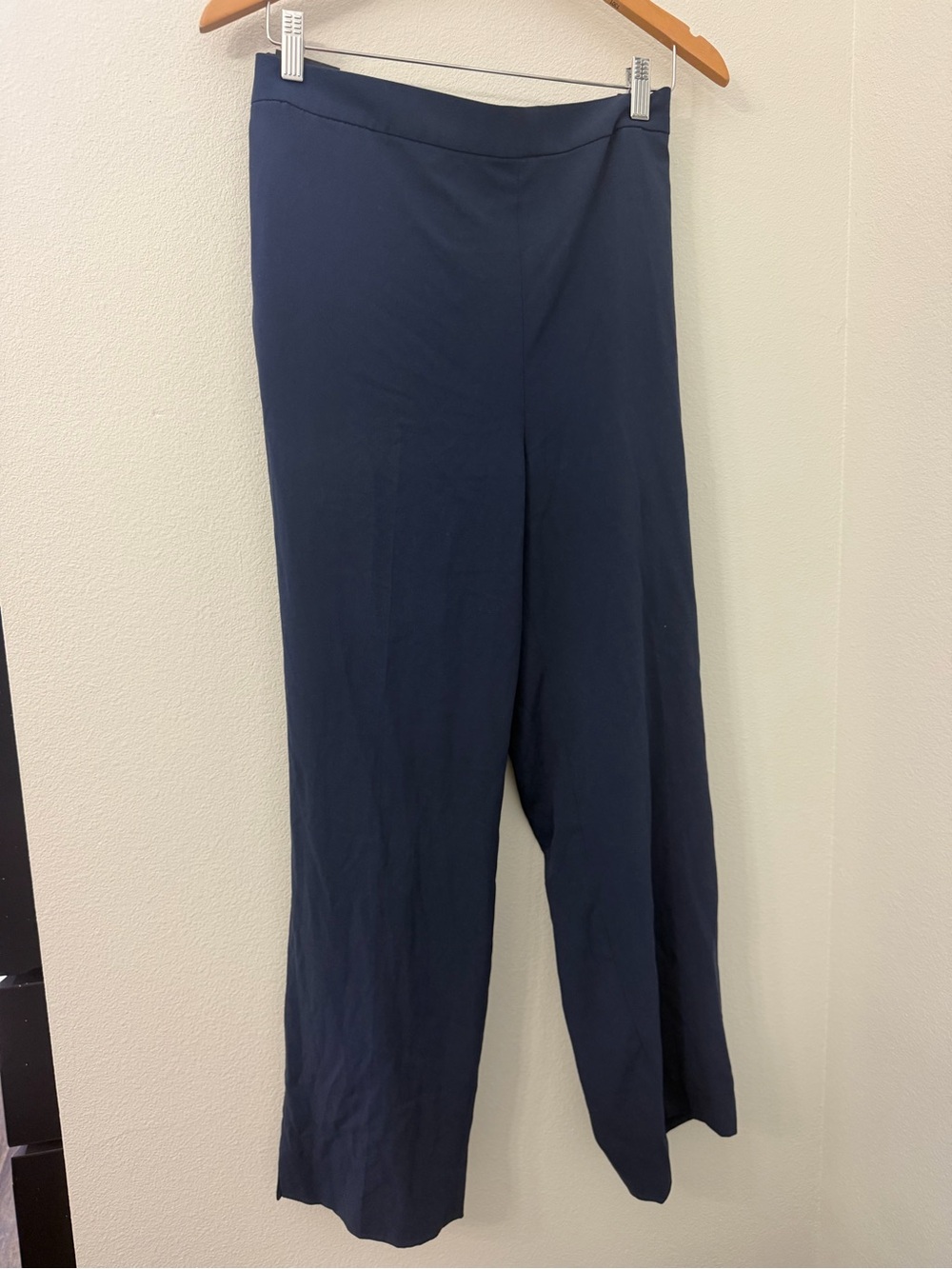 Banana Republic Navy Wide-Leg Pull-On Pants